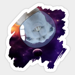 Sneaky Llama in Outer Space Sticker